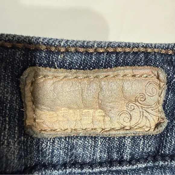 refuge Dark Blue Flare Jeans Size 7 - Picture 4 of 6